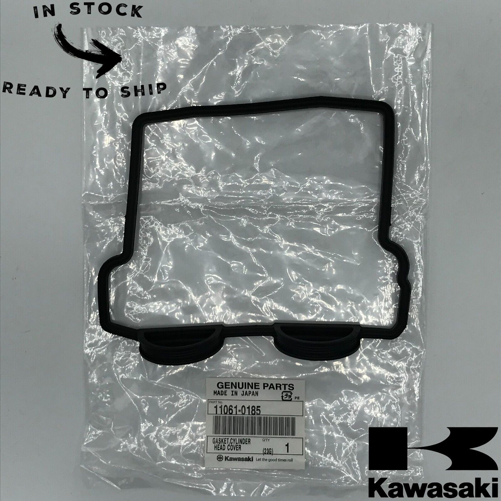 Genuine OEM Kawasaki Cylinder Head Cover Gasket 11061-0185