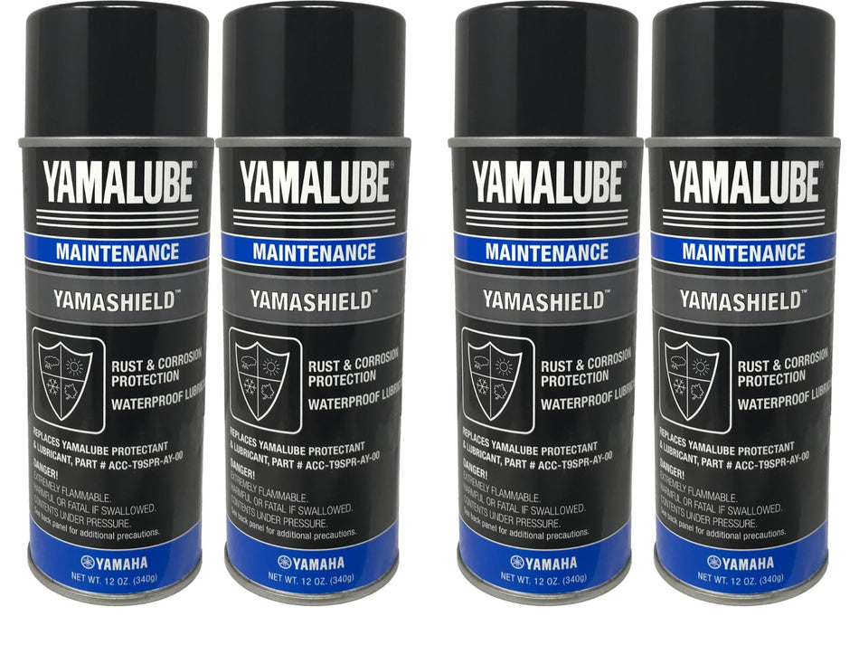Yamaha Genuine OEM Yamalube 12 Oz. Yamashield Can ACC-YAMSH-LD-00 - 4 Pack