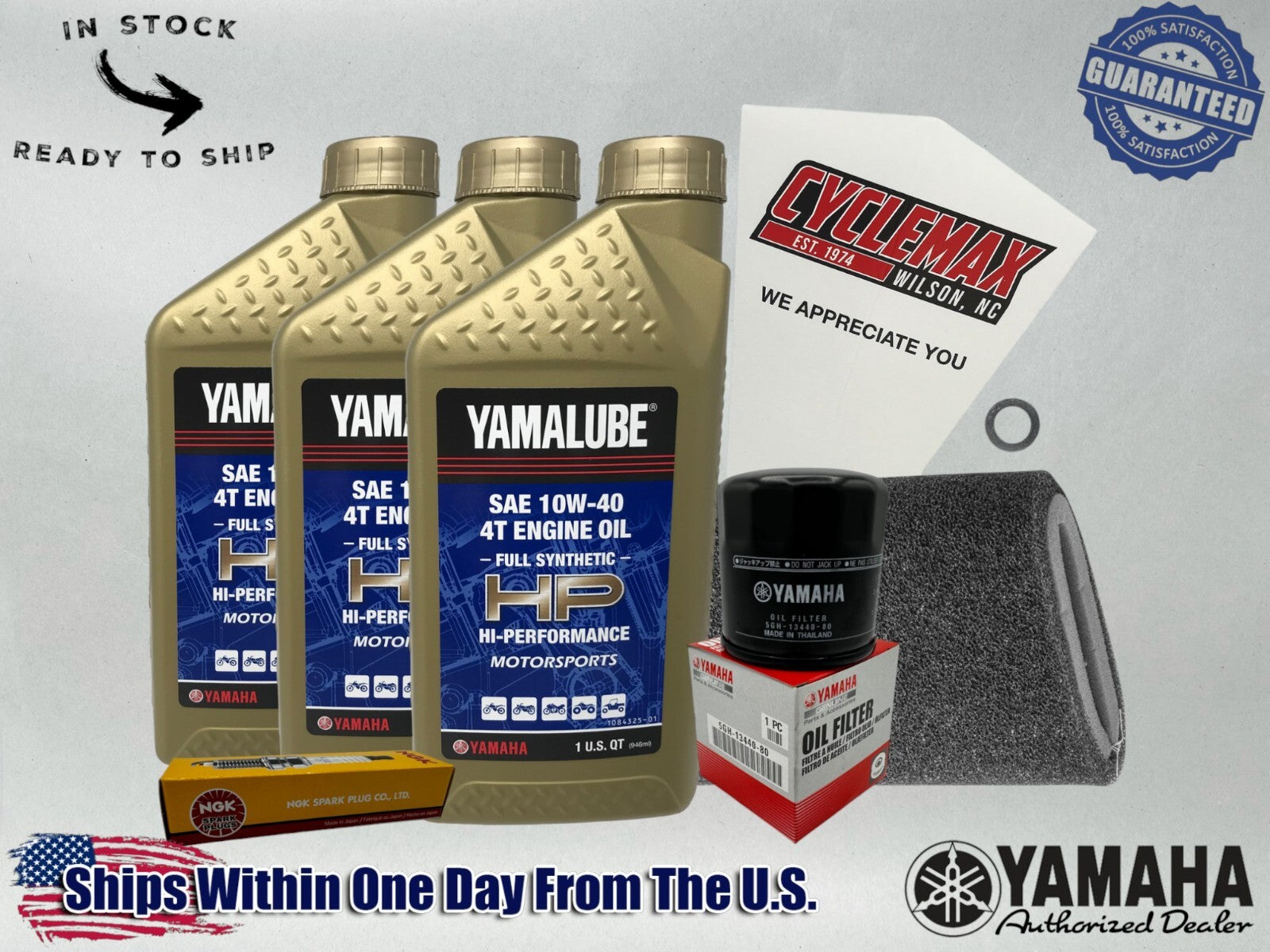 Yamaha Yamalube Full Synthetic Tune-Up Kit for 2007-2014 GRIZZLY