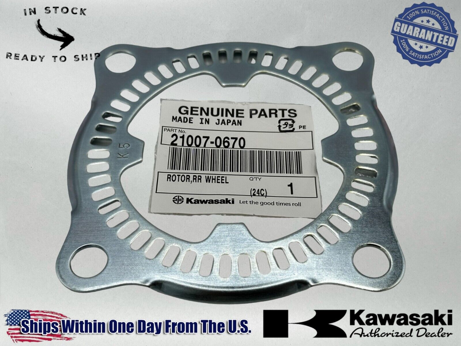 Kawasaki Genuine OEM Authentic Rear Wheel Rotor 21007-0670