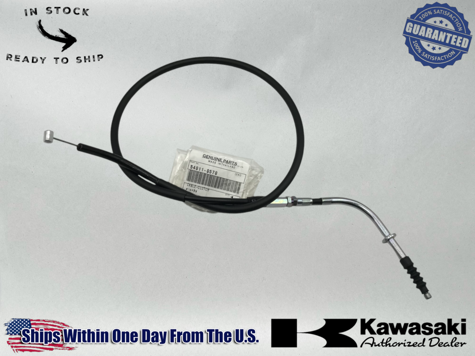 Kawasaki Genuine OEM Authentic 2012-16 NINJA 650 EX650 CLUTCH CABLE 54011-0570