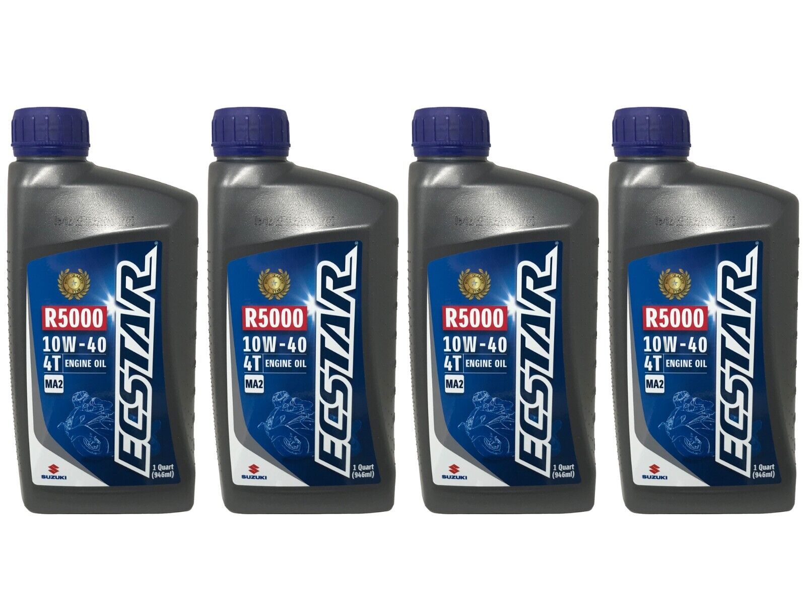 Suzuki Ecstar R5000 10W-40 Motorcycle Engine Oil QUART 990A0-01E10-01Q 4 PACK