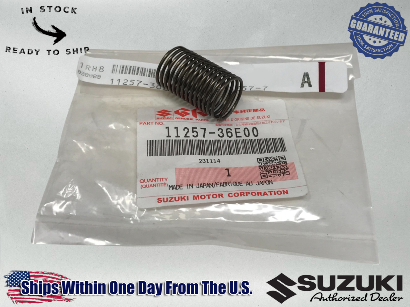 Suzuki Genuine OEM Authentic Power Valve Spring 1997-2002 RM125 11257-36E00