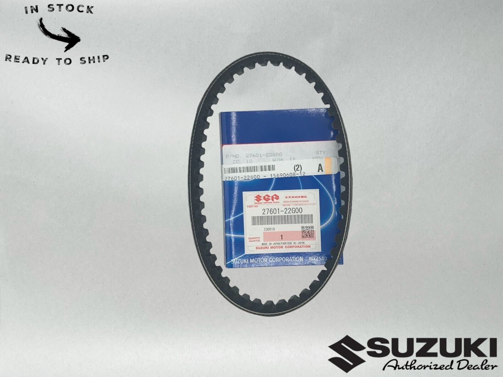 Suzuki Genuine OEM Engine Clutch Drive Belt 27601-22G00