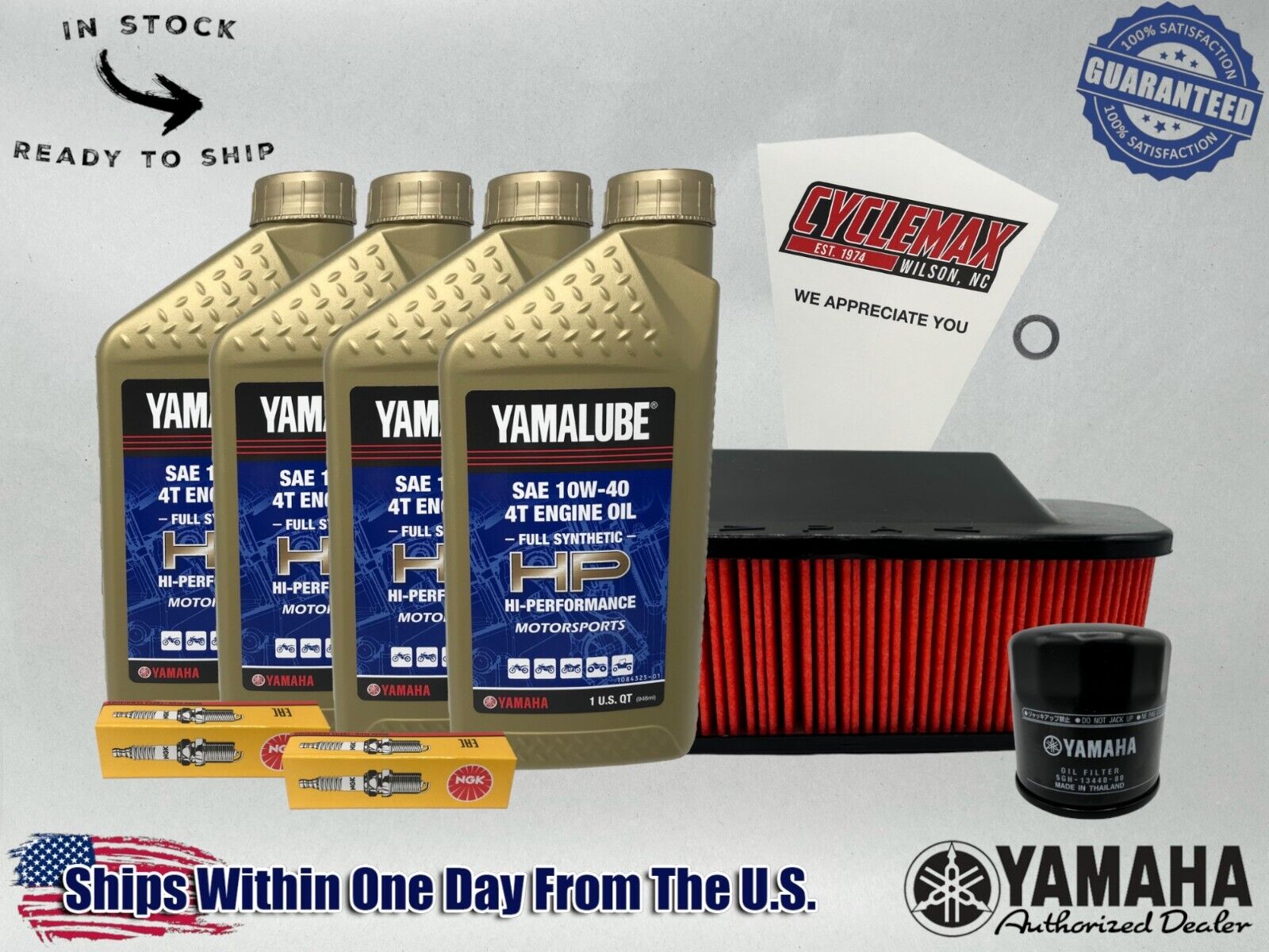 Cyclemax Full-Synthetic Yamalube Tune-Up Kit fits 2009-2017 Yamaha V STAR 950