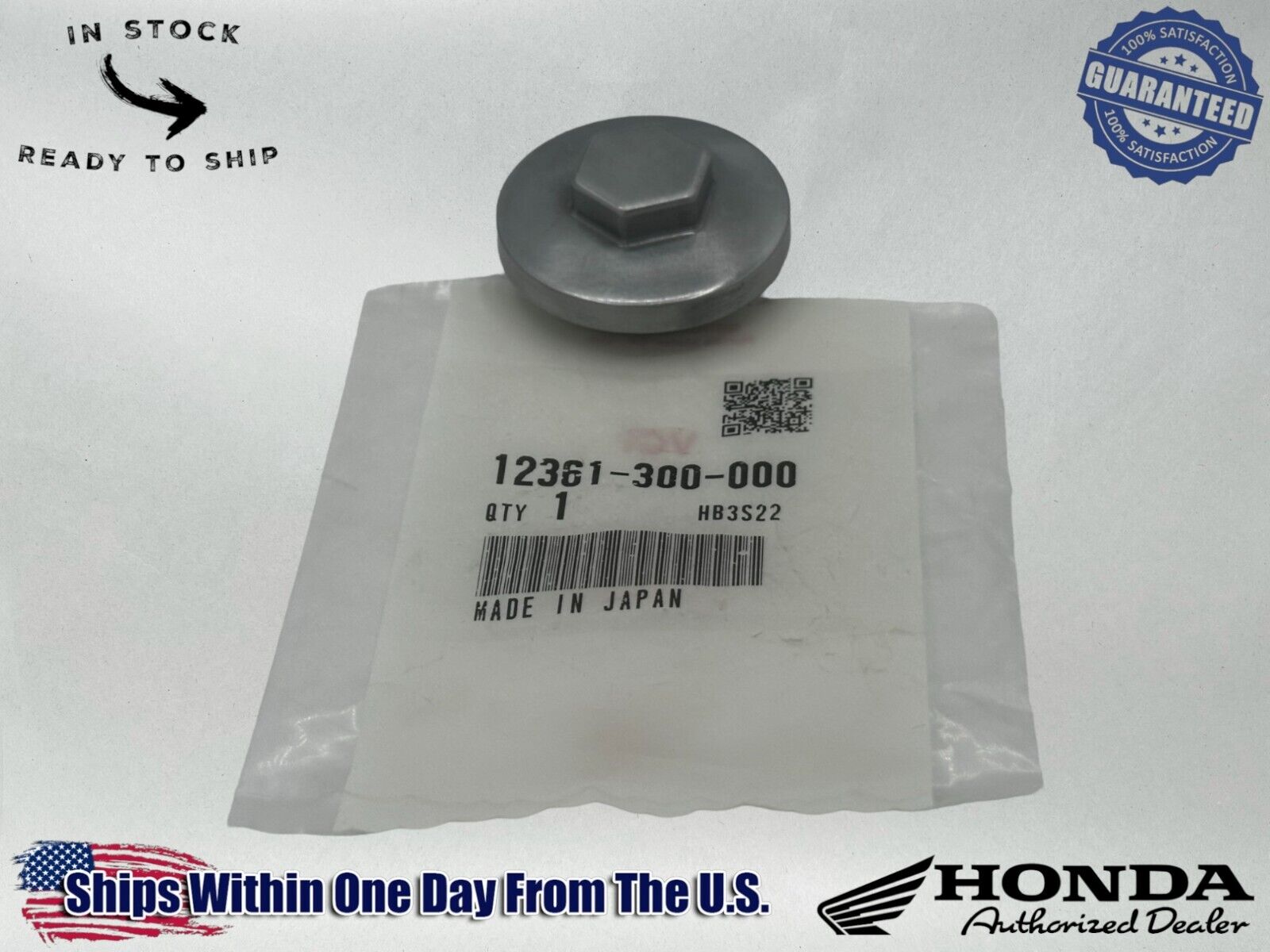 Honda Genuine OEM Authentic Valve Adjustment Cap 12361-300-000