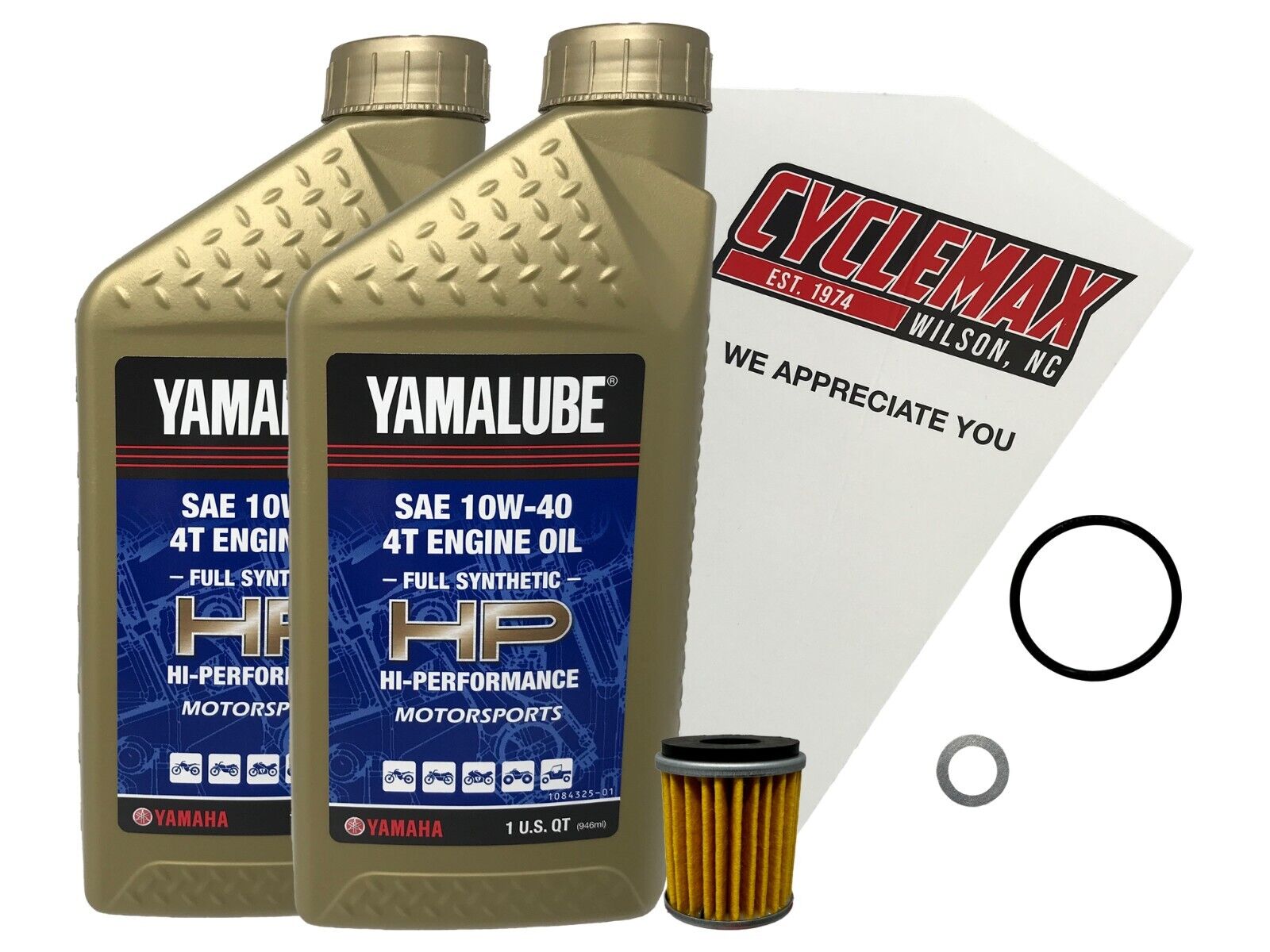 Cyclemax Full Synthetic 10W-40 Oil Change Kit fits 2008-2013 Yamaha Raptor 250