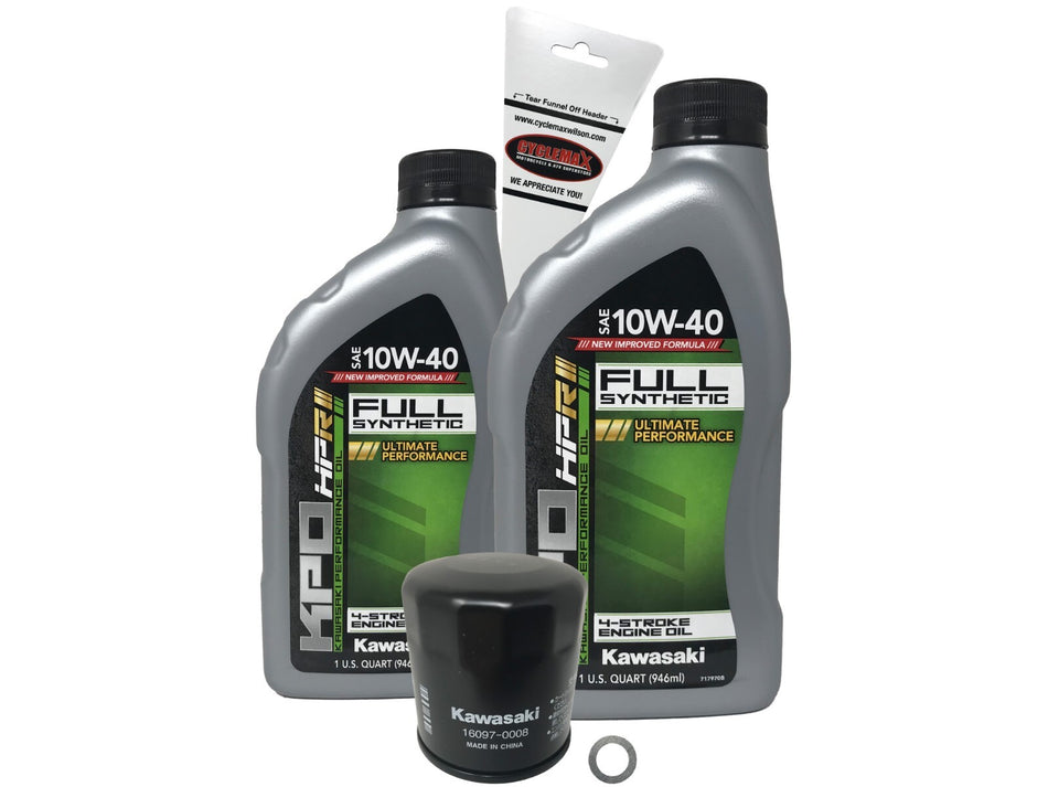 Kawasaki KPO Full Synthetic Oil Change Kit for 2015-2022 VULCAN S
