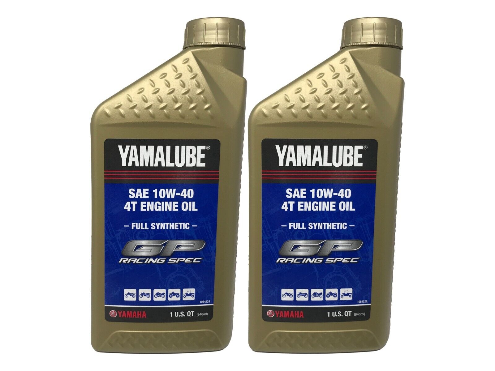 Yamaha Genuine Yamalube Full Synthetic 10W40 Racing Oil LUB-RS4GP-FS-12 - 2 Pack