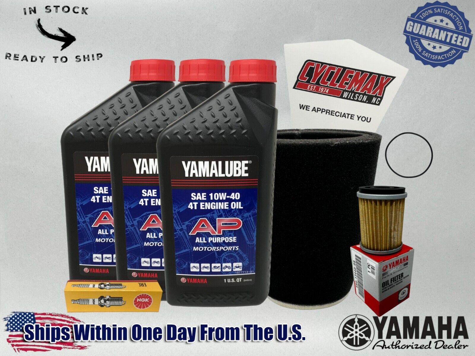 Cyclemax Standard Yamalube Tune-Up Kit fits 1985-1989 Yamaha MOTO-4