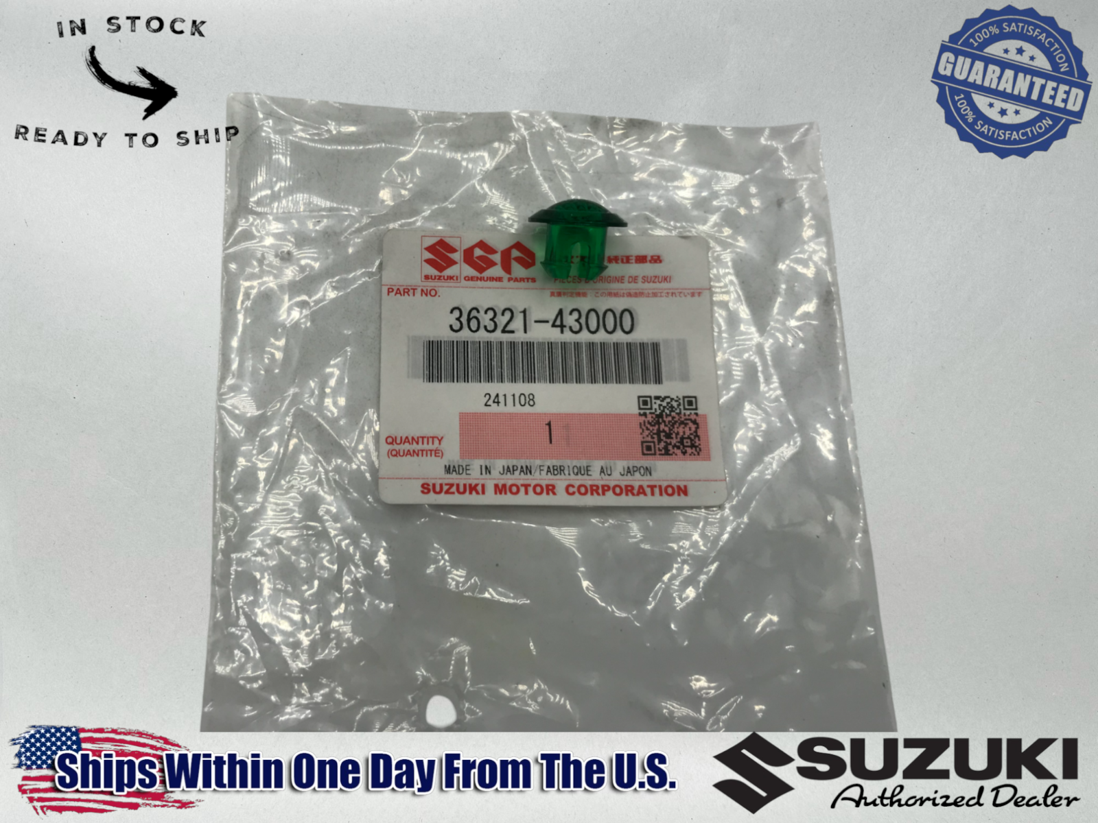 Suzuki Genuine OEM 1991-01 LT-F 160 1989-1991 LT-F160E NEUTRAL LENS 36321-43000