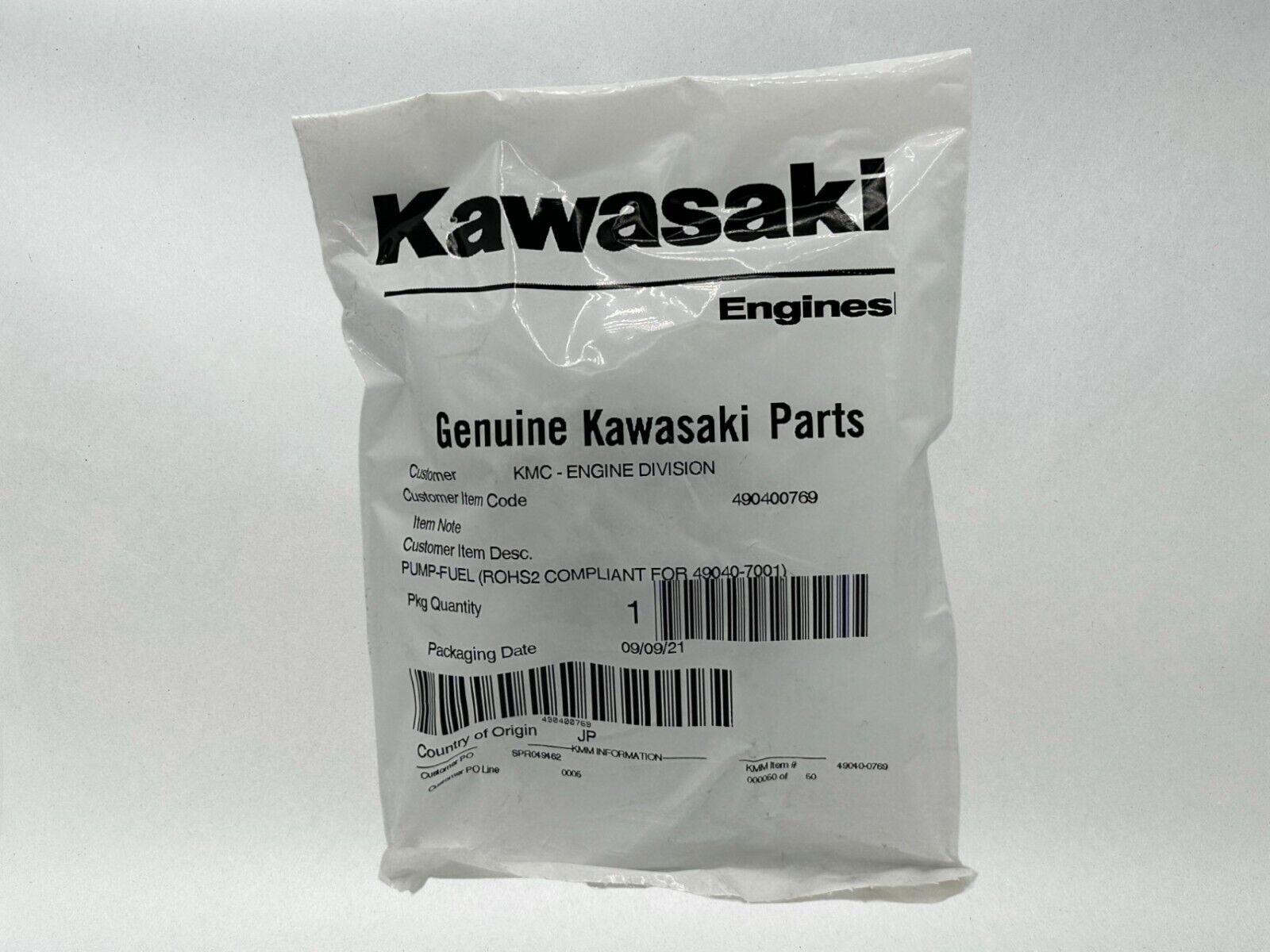 Kawasaki Genuine OEM Authentic Fuel Pump 49040-0769