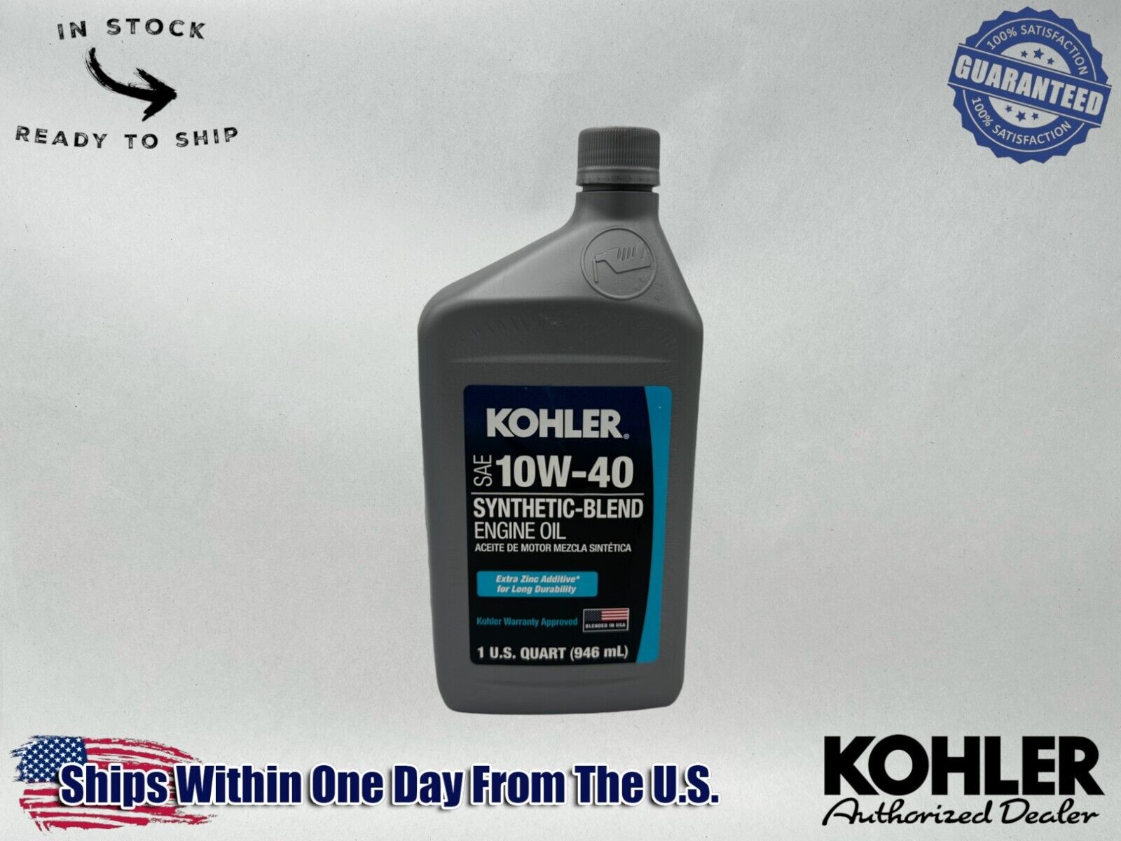 Kohler Genuine OEM SAE 10W-40 Synthetic-Blend Engine Oil 25 357 71-S