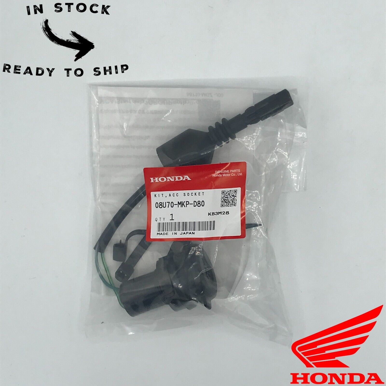 Genuine OEM Honda Accessory Socket 12V 08U70-MKP-D80