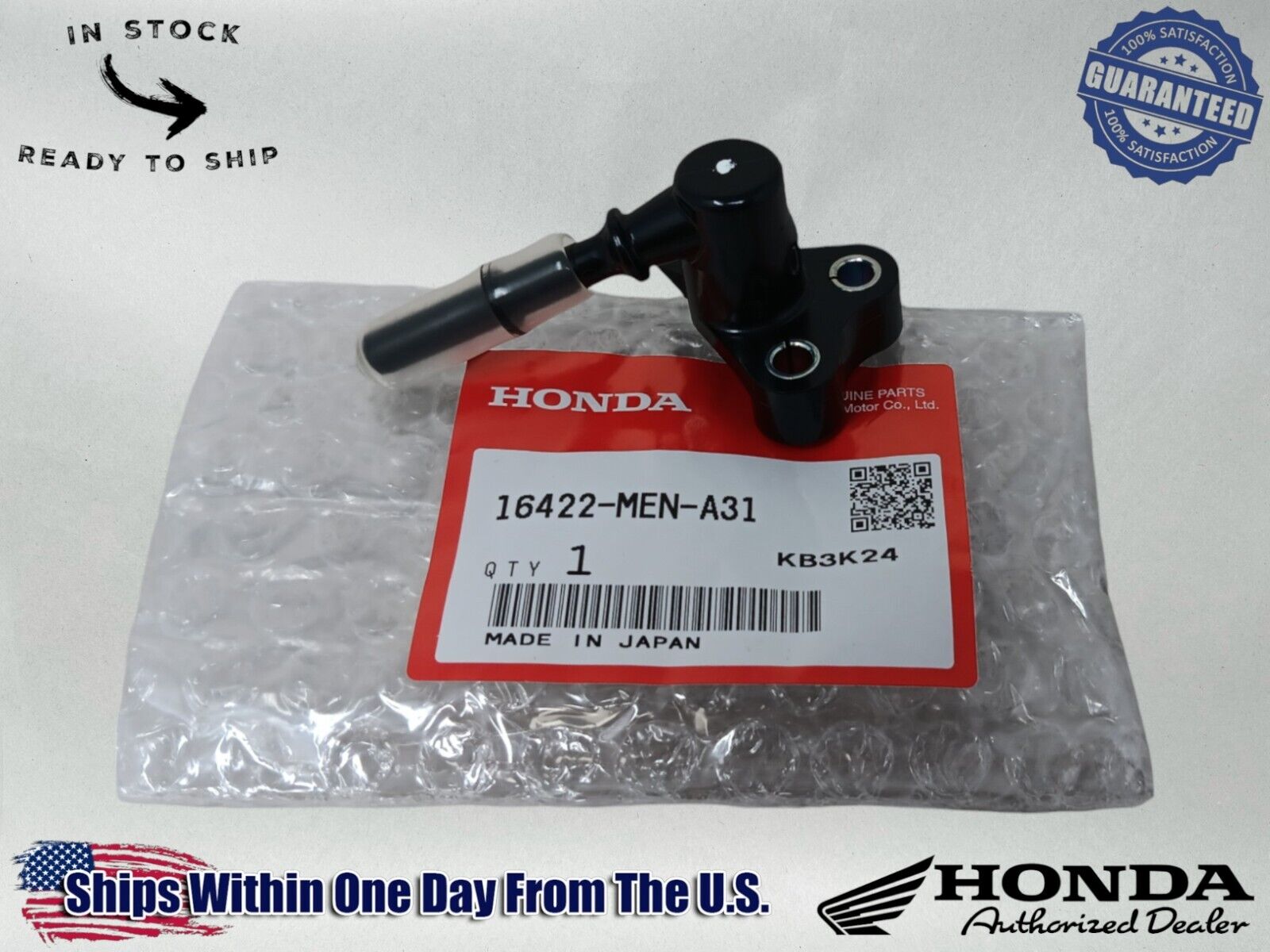 Honda Genuine OEM Authentic Throttle Body Injector Joint 16422-MEN-A31