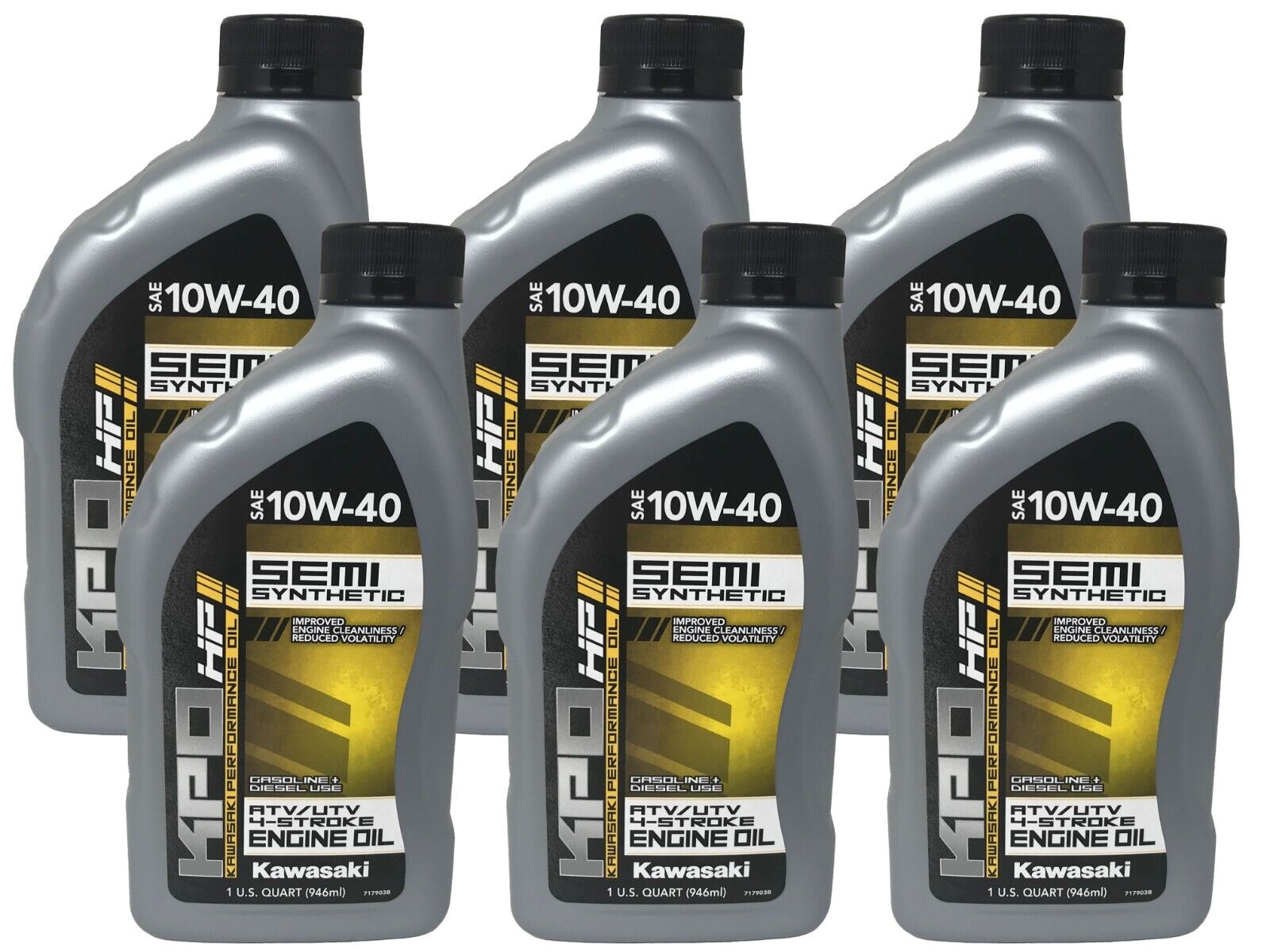 Kawasaki Genuine OEM KPO Semi Synthetic ATV/UTV Oil K61027-300-01Q - 6 Pack