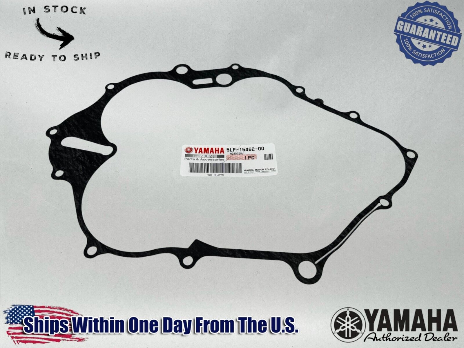 Yamaha Genuine OEM Authentic Crankcase Cover Gasket 5LP-15462-00-00