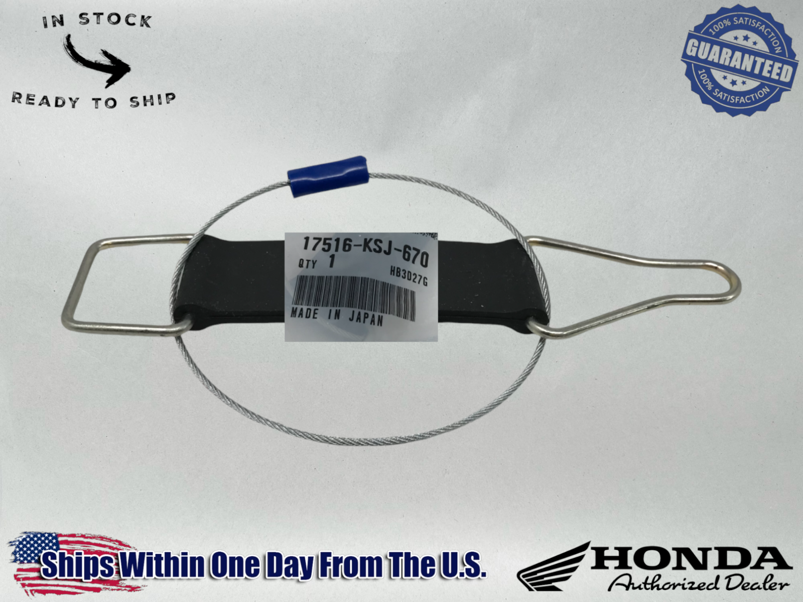 Honda OEM FUEL GAS TANK REAR STRAP BAND 17516-KSJ-670