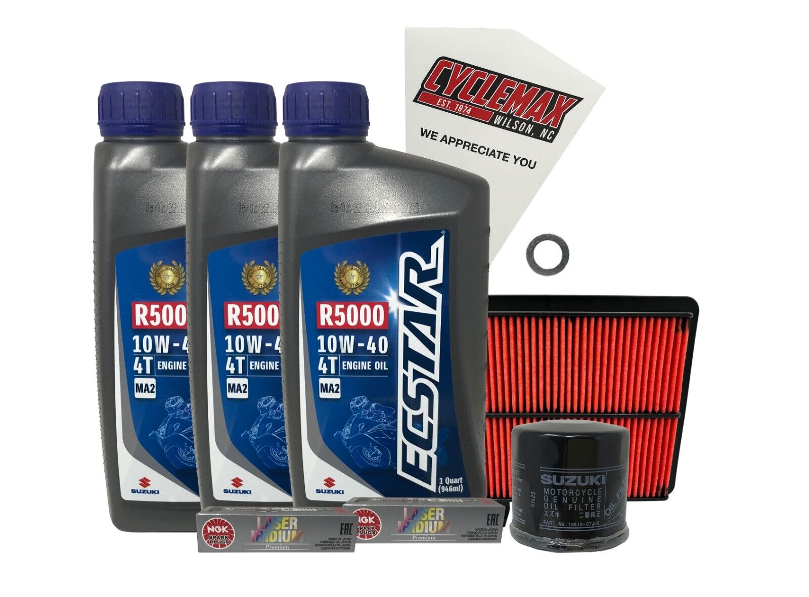 Cyclemax Standard Tune Up Kit w/ Spark Plugs fits 2014-2019 Suzuki DL-1000