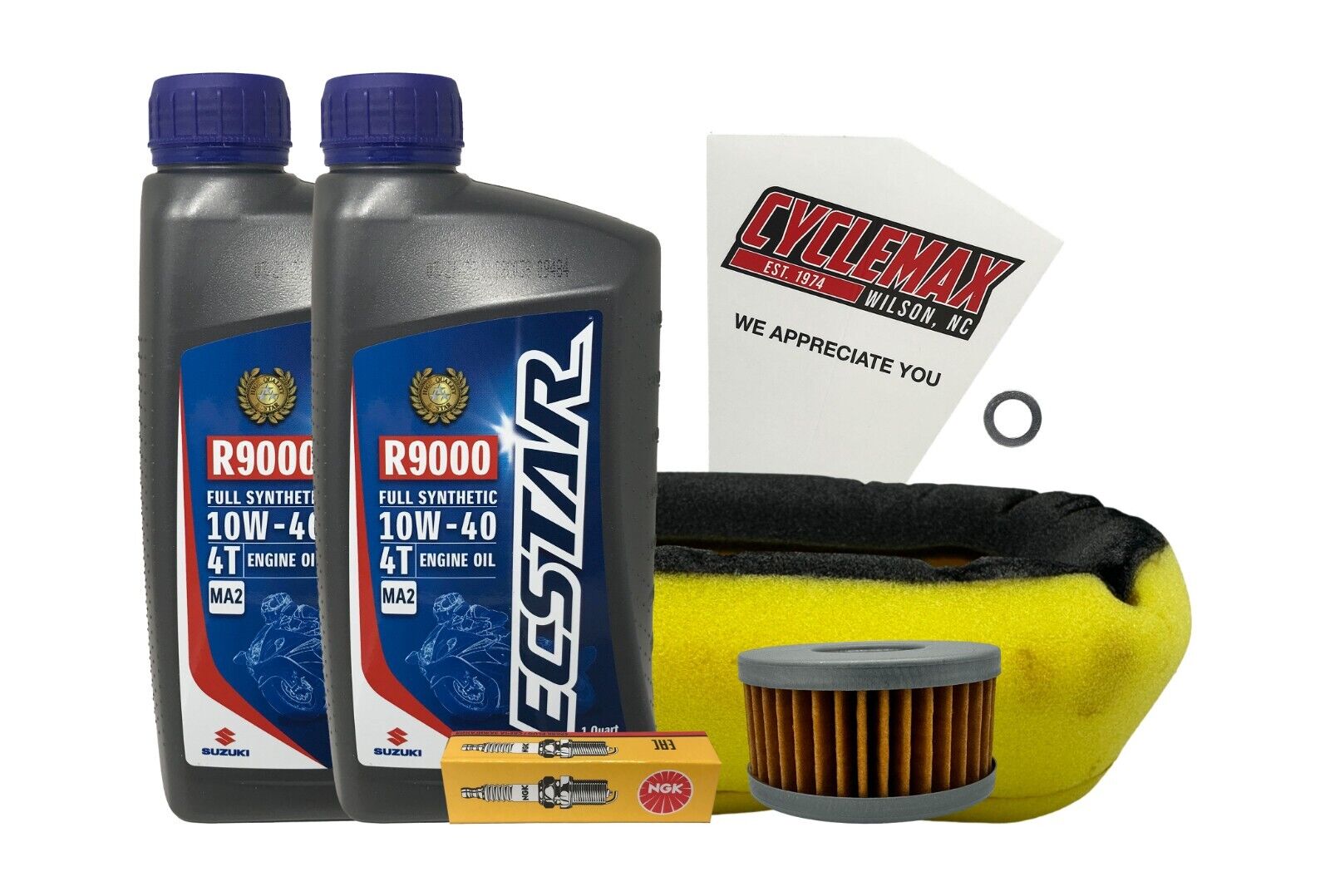 Cyclemax Full Synthetic Tune Up Kit w/ Spark Plug fits 2001-2007 Suzuki DR-Z250