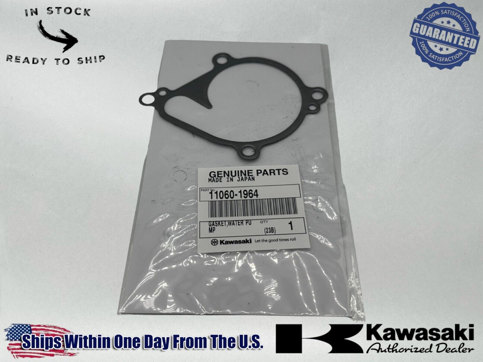 Kawasaki Genuine OEM Authentic Water Pump Gasket 11060-1964