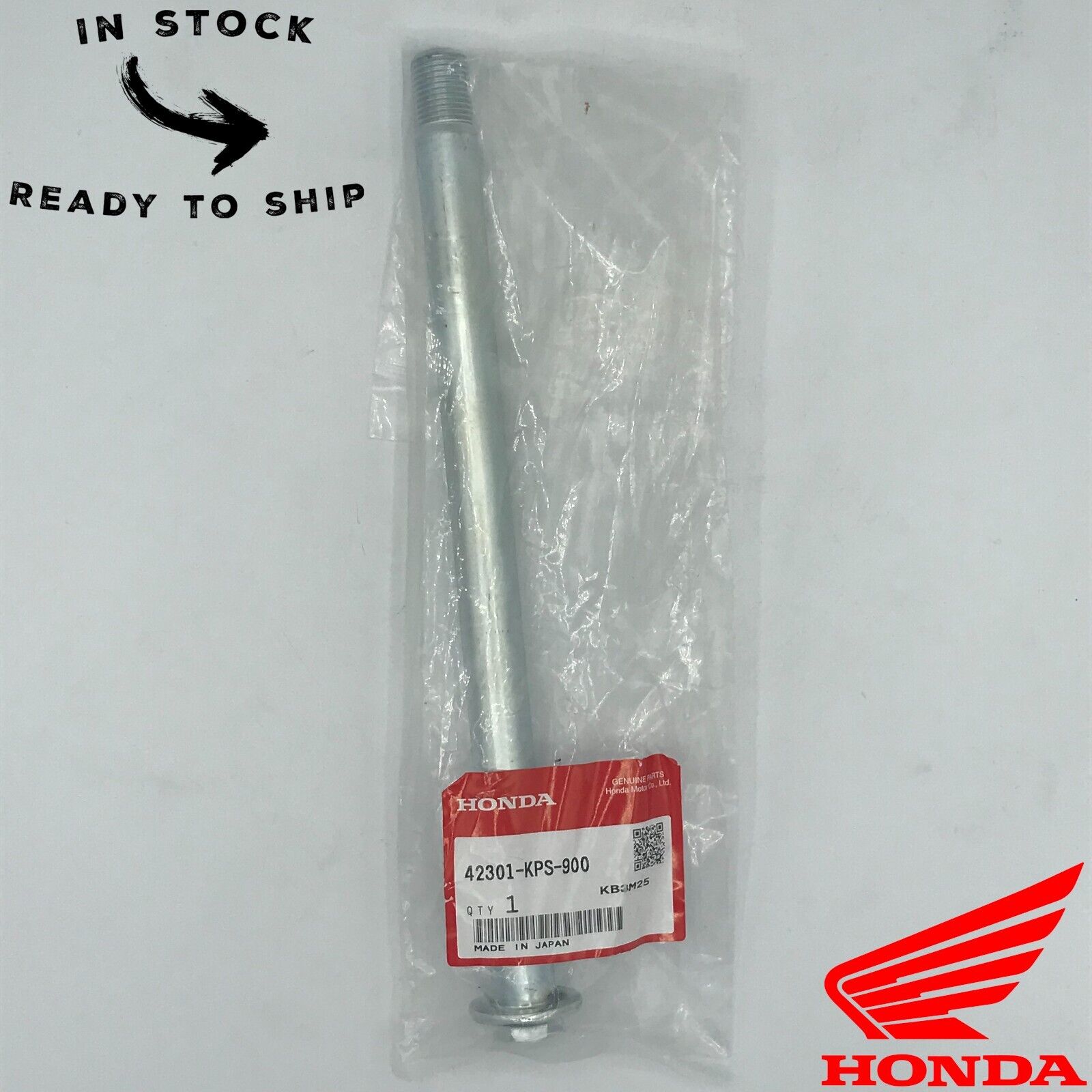 Genuine OEM Honda Rear Wheel Axle 42301-KPS-900