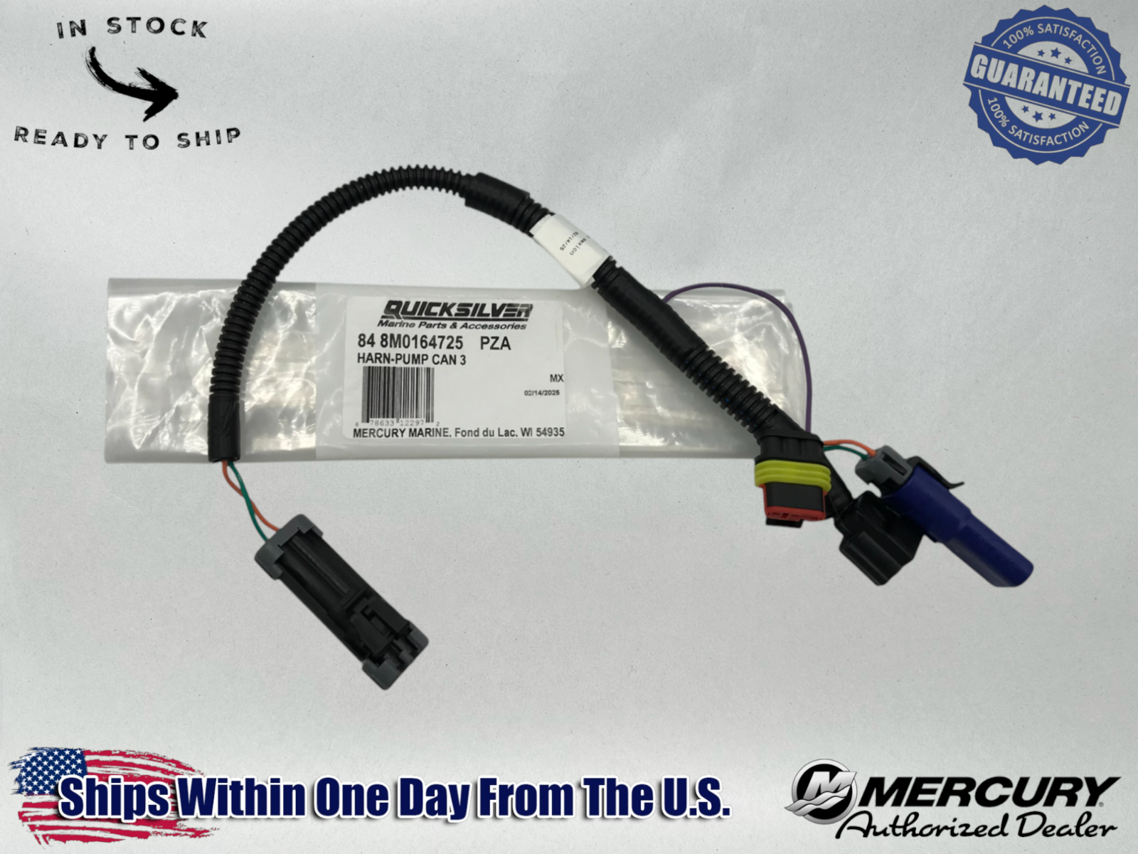 Mercury OEM Mercruiser Harness Pump CAN Verado Power Steering 8M0164725