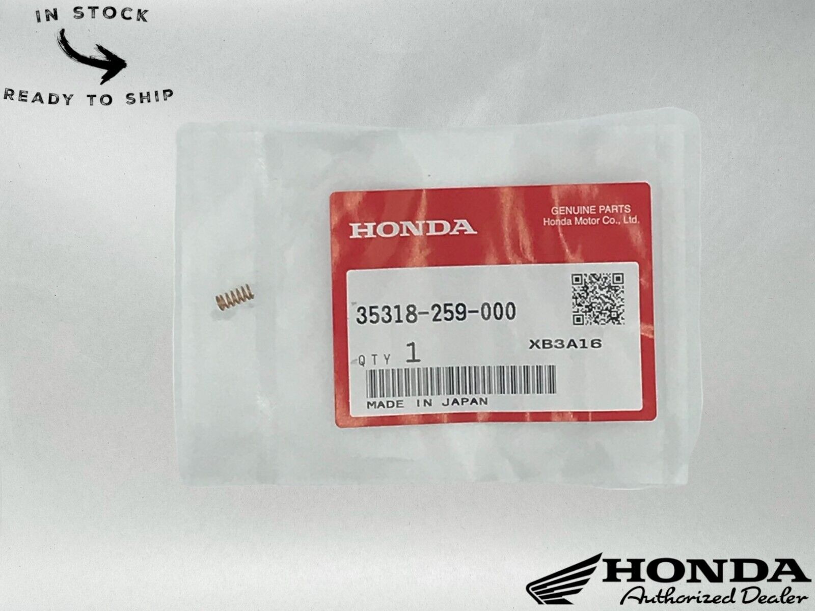 Honda Genuine OEM Button Spring 35318-259-000