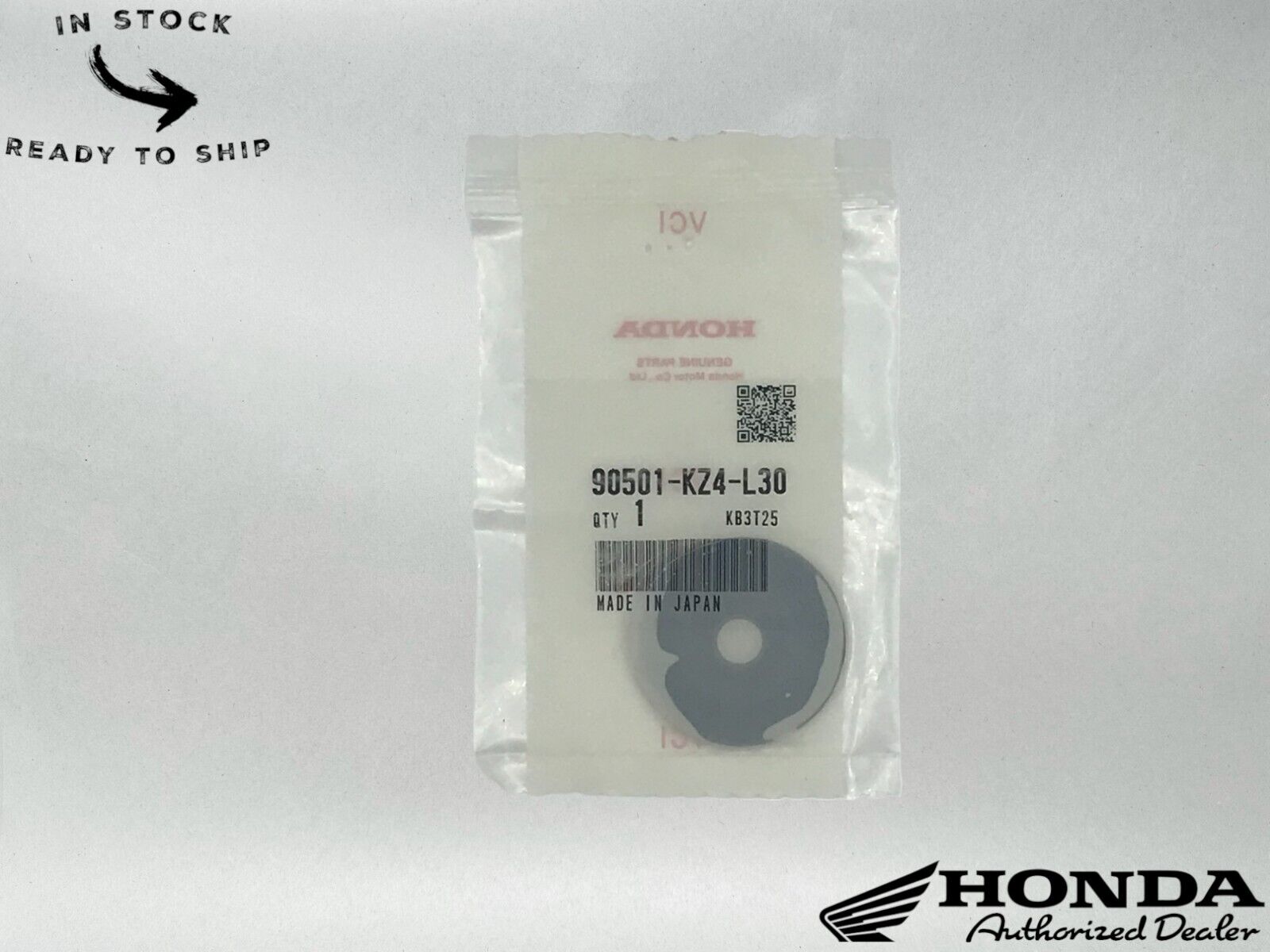 Honda Genuine OEM Washer (8X40) 90501-KZ4-L30