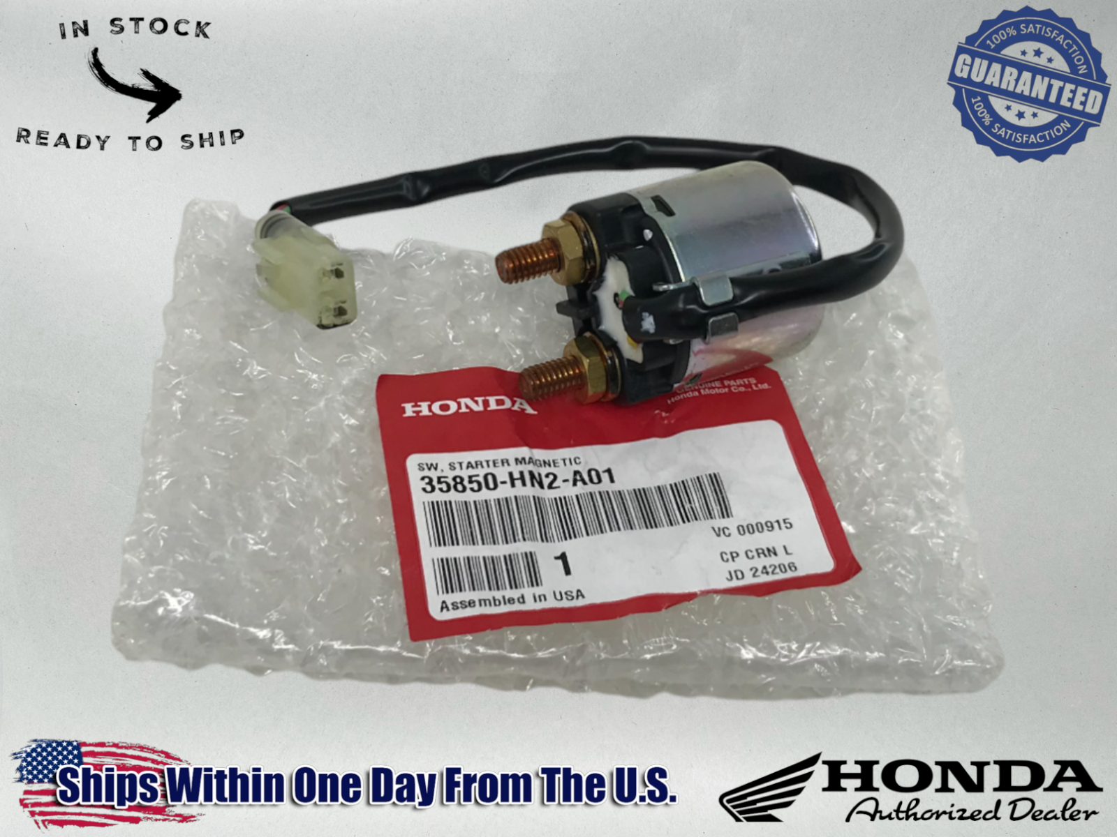 Honda OEM Starter Relay Switch Solenoid TRX500 Foreman & Rubicon 35850-HN2-A01