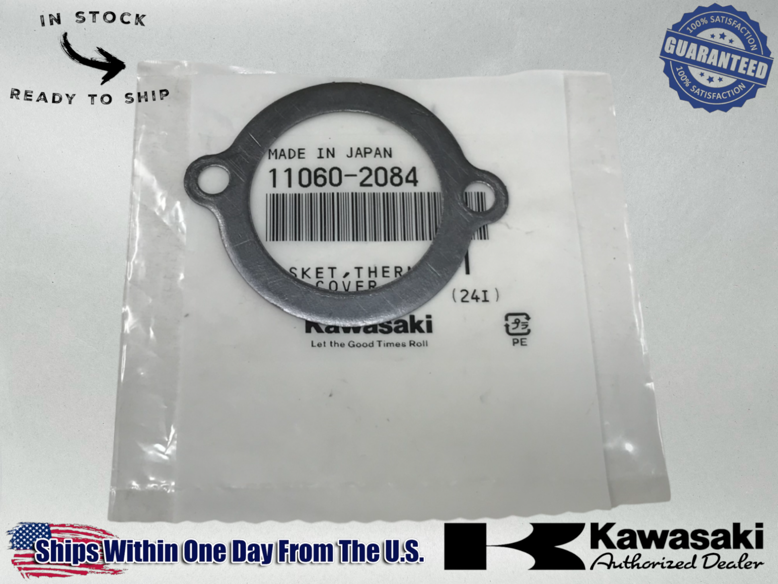 Kawasaki OEM Thermostat Cover Gasket FD590V FD611V FD620D FD661D 11060-2084