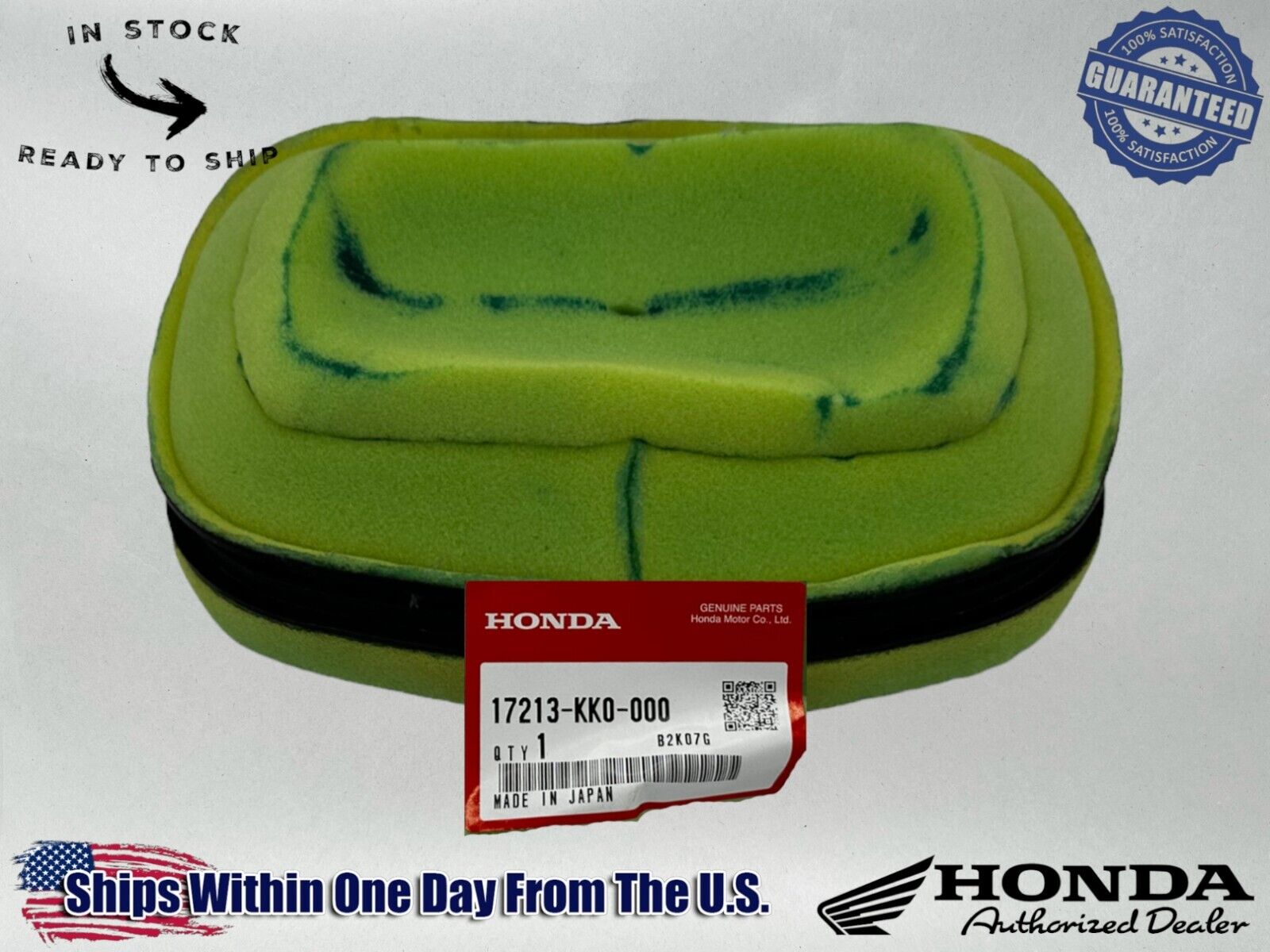 Honda Genuine OEM Authentic Air Filter 17213-KK0-000