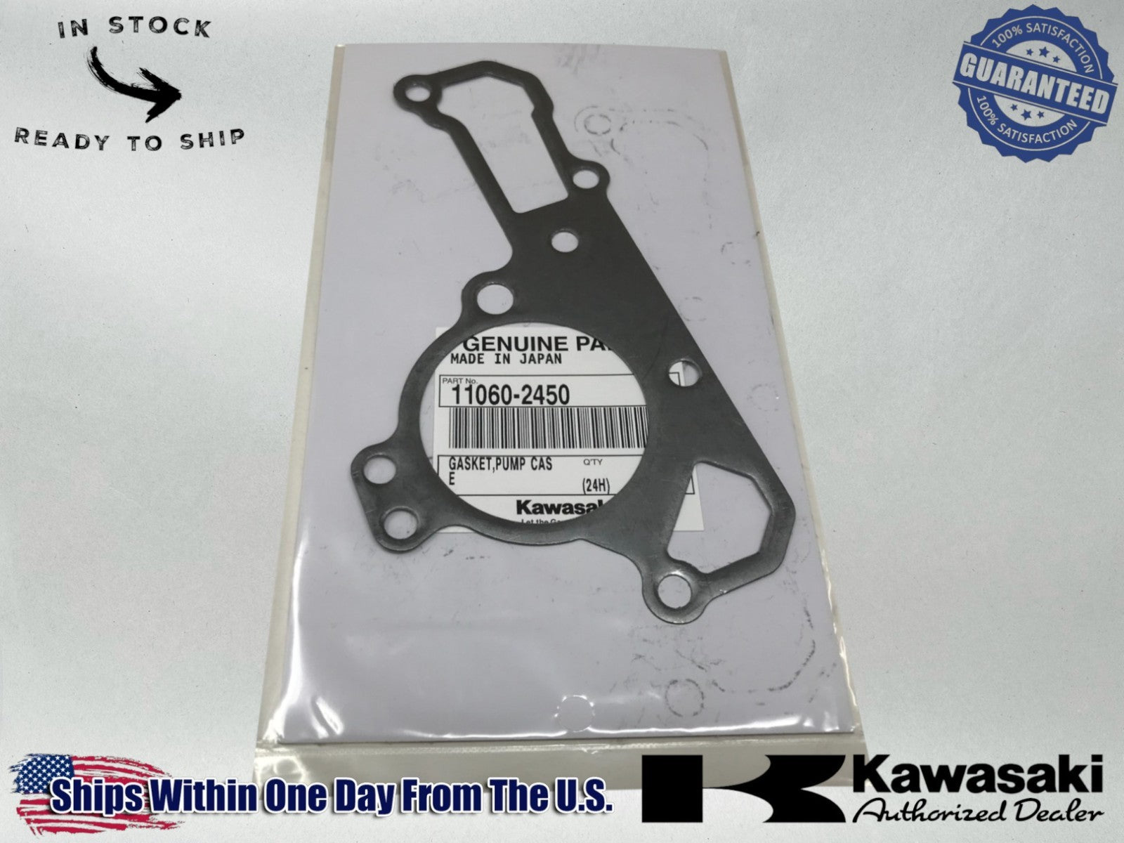Kawasaki Genuine OEM Authentic Water Pump Case Gasket 11060-2450