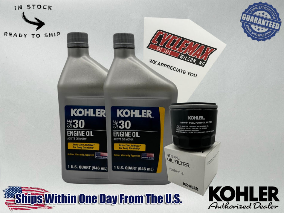 Kohler Semi-Synthetic Oil Change Kit for Kohler Lawnmower Engines