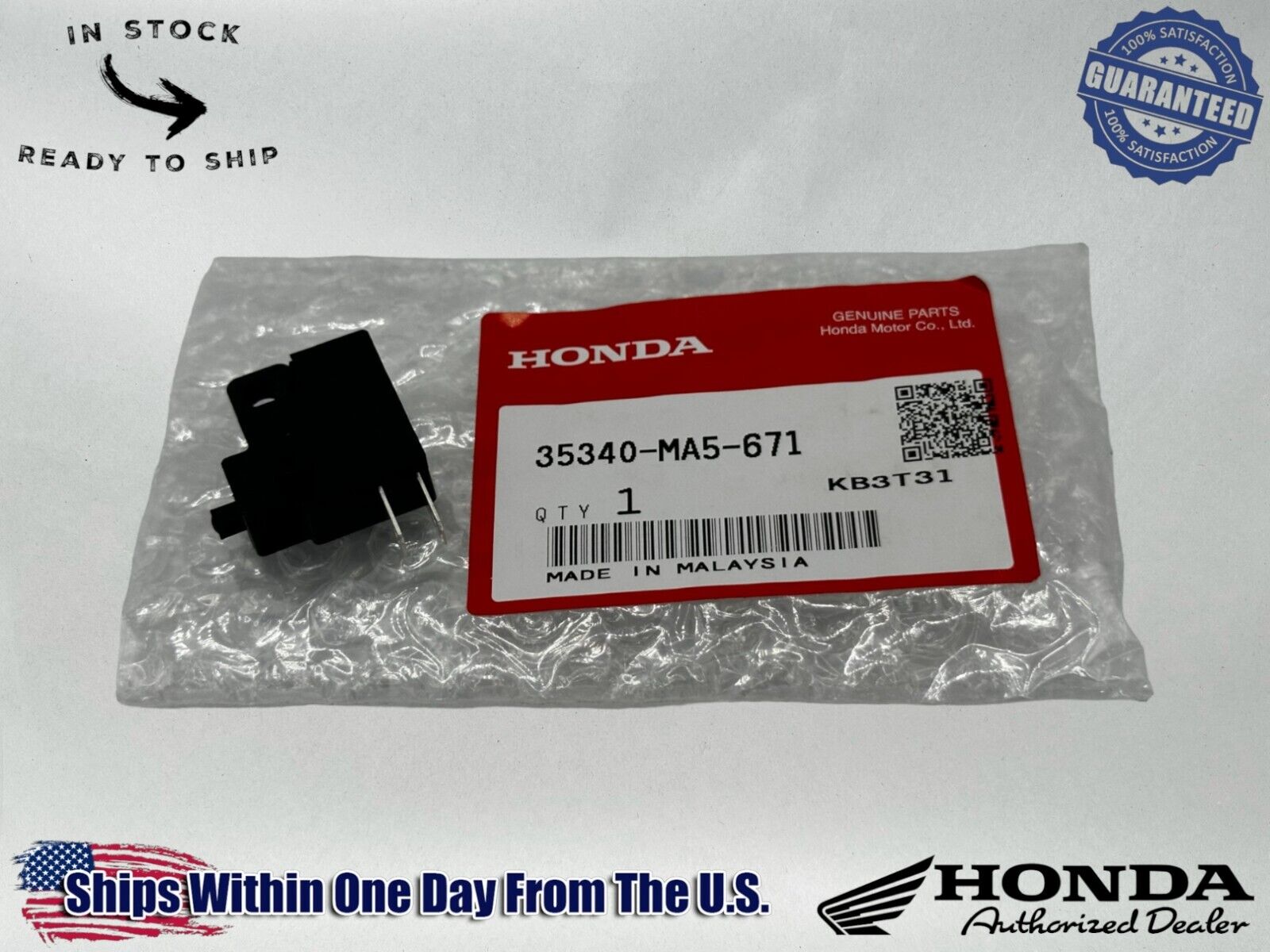 Honda Genuine OEM Authentic Brake Light Stop Switch 35340-MA5-671