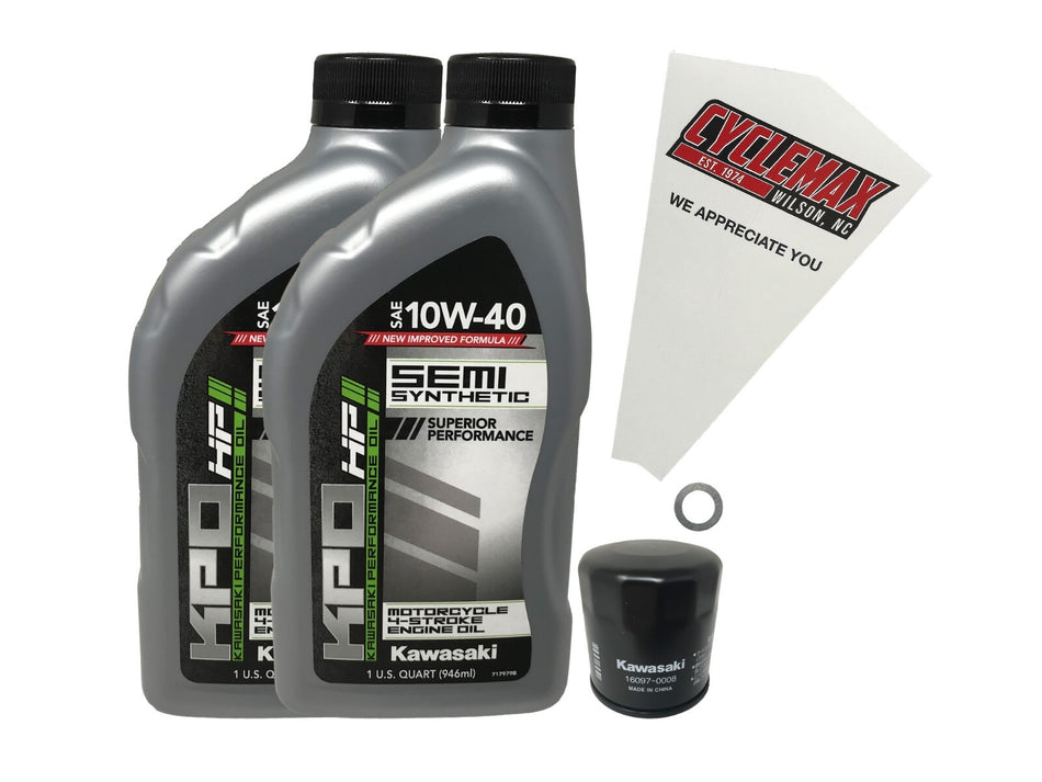 Kawasaki KPO Semi-Synthetic Oil Change Kit for 2015-2023 VULCAN