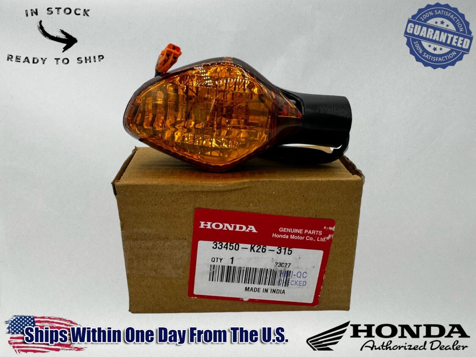 Honda Genuine OEM Authentic Turn Signal Assembly 33450-K26-315