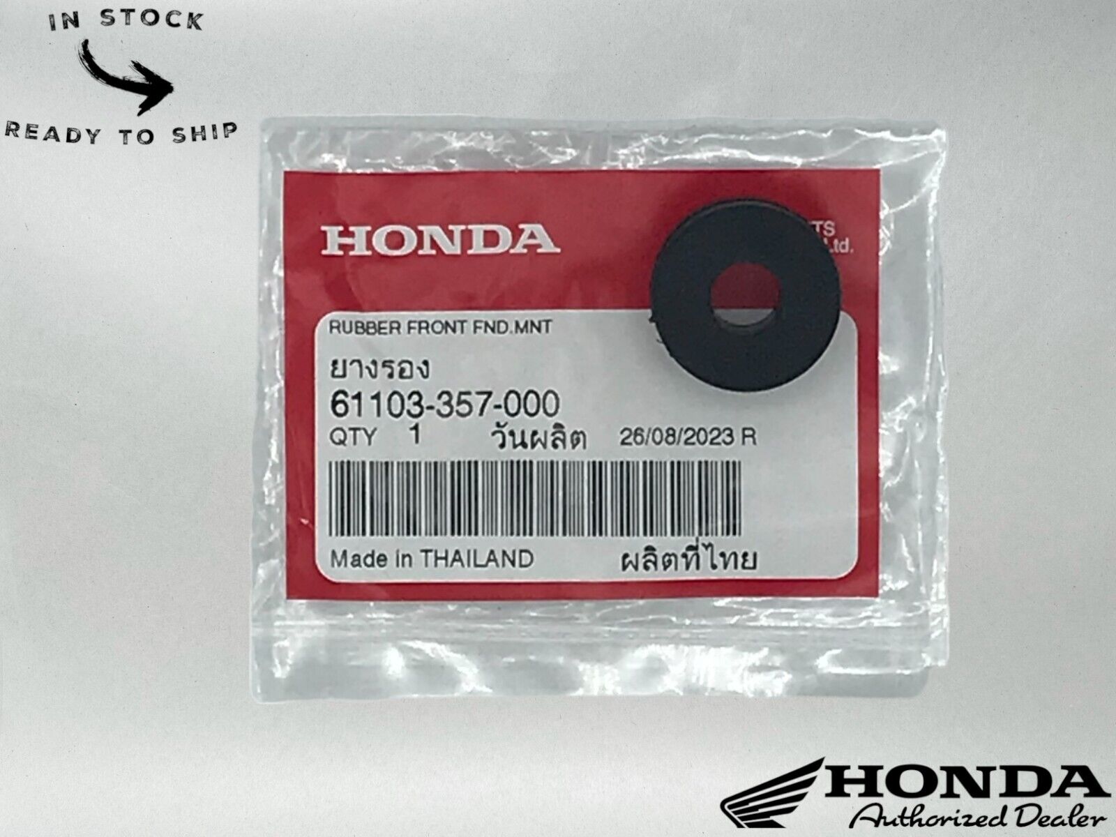 Honda Genuine OEM Fender Rubber 61103-357-000