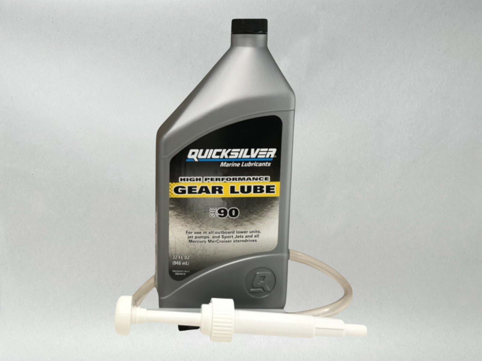 Quicksilver OEM SAE-90 High Perf Gear Lube Quart and Pumps 92-8M0222069 4 Pack