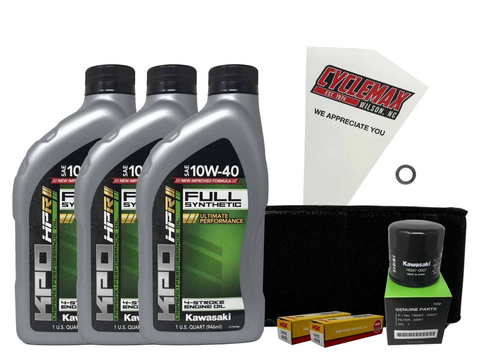 Cyclemax FS Tune Up Kit with Spark Plugs fits 2006-2023 Kawasaki Brute Force 650