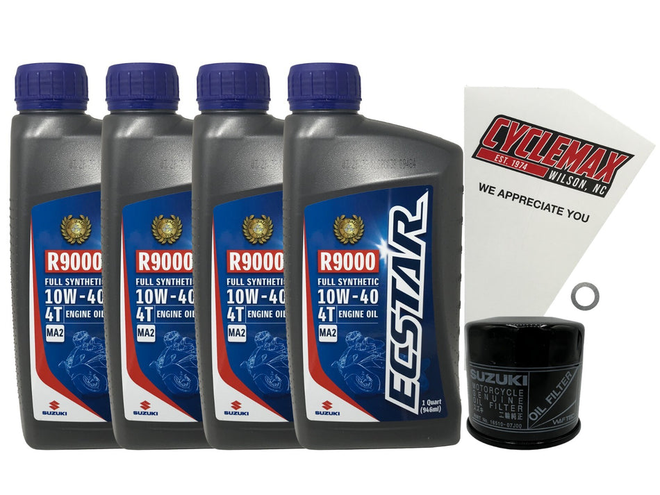 Suzuki Ecstar Full Synthetic Oil Change Kit for 2001-2006 GSX-750F