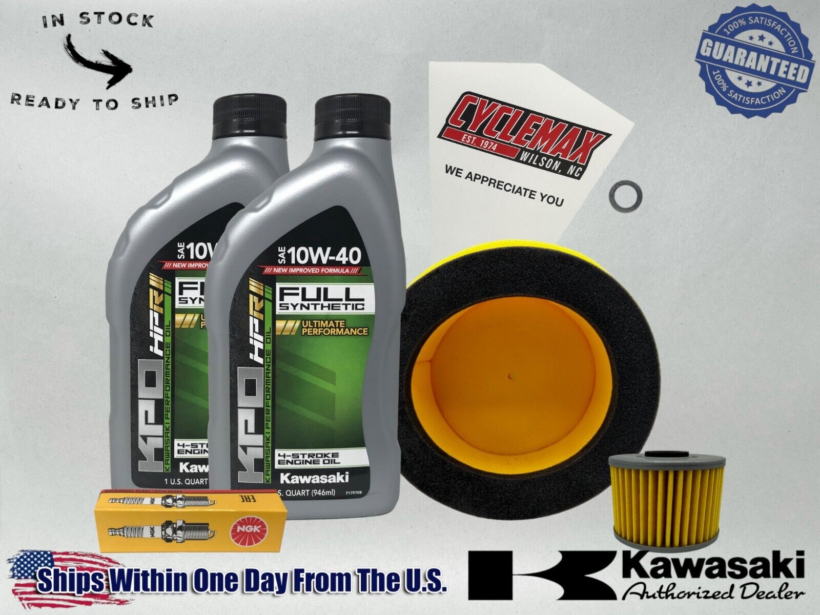 Cyclemax Full-Synthetic KPO Tune-Up Kit fits 2018-2020 Kawasaki KLX250