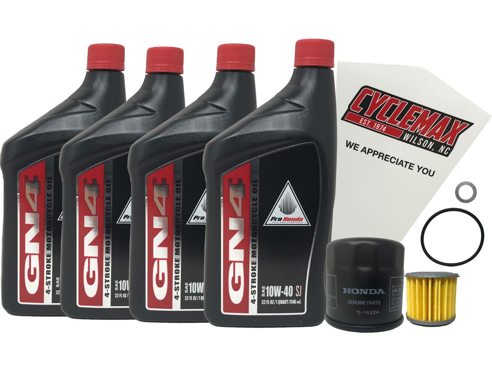 Cyclemax Standard 10W-40 Oil Change Kit fits 2014-2018 Honda CTX700D