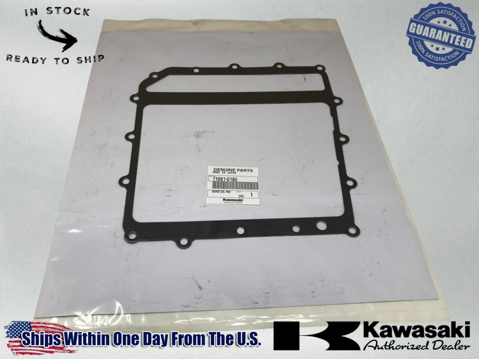 Kawasaki Genuine OEM Authentic 06-10 NINJA ZX-10R OIL PAN GASKET 11061-0180