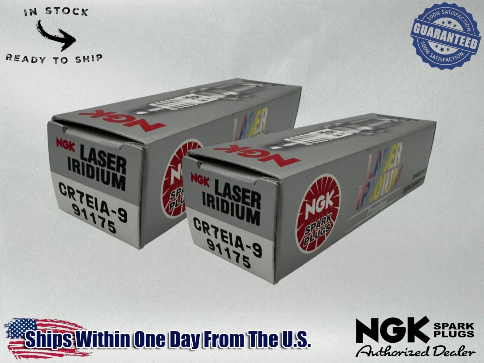 NGK Genuine OEM Authentic Spark Plugs CR7EIA-9 - 2 PACK