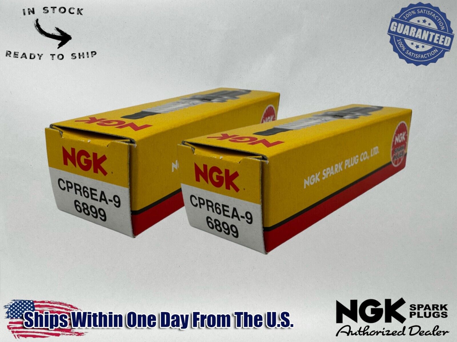 NGK Genuine OEM Authentic Spark Plugs CPR6EA-9 - 2 PACK