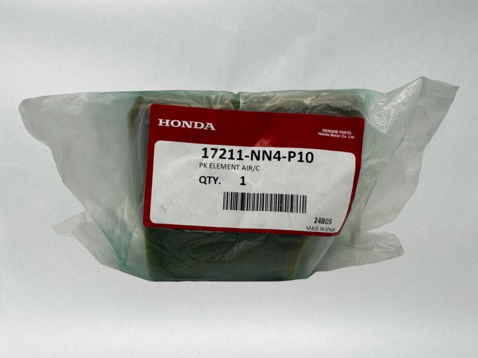 Honda Genuine OEM Authentic Air Filter 17211-NN4-P10