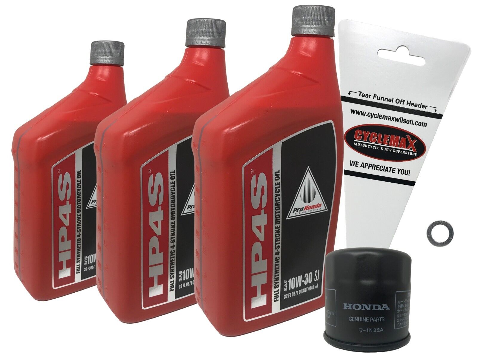 Cyclemax 2003-2023 Genuine Honda CBR600RR Full Synthetic Oil Change Kit