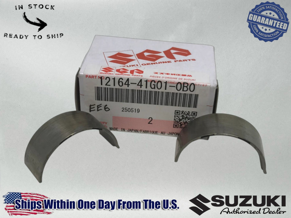 Suzuki OEM Connecting Rod Crank Pin Bearing Set Black 12164-41G01-0B0