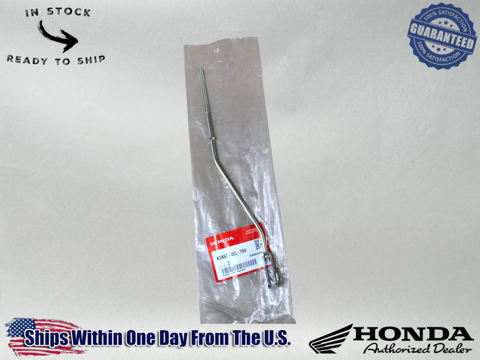 Honda OEM REAR BRAKE ROD 00-03 XR50R 2004-2012 CRF50F 43451-GEL-700